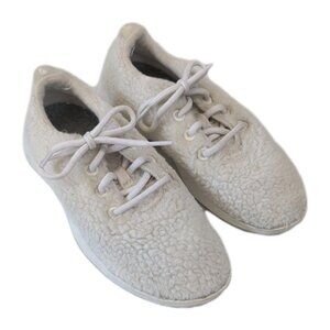 Allbirds Womens Wool Runner Fluff White Running Shoes Size 8